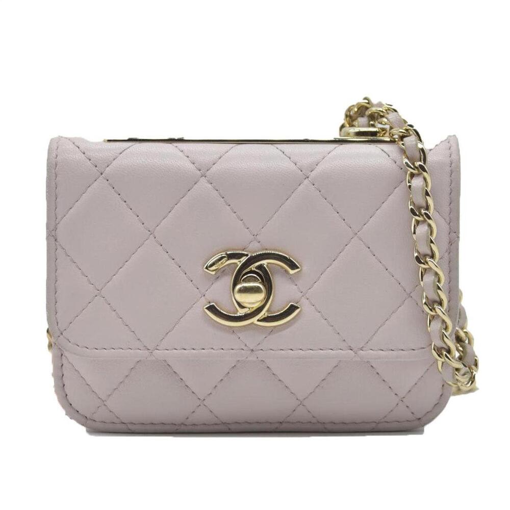 $3125 Chanel Quilted Mini Trendy CC Wallet On Chain Light